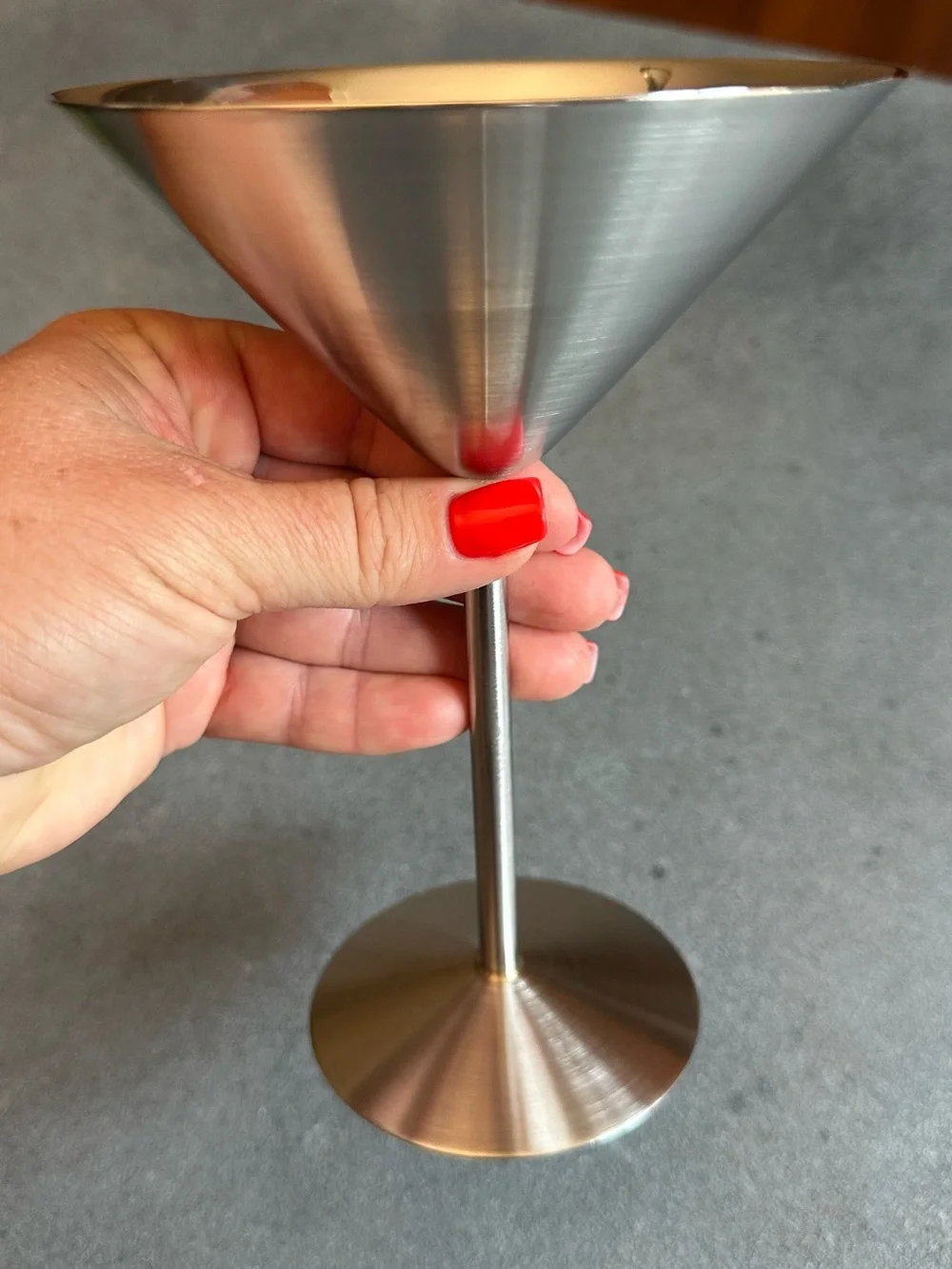 Stainless Steel Martini Glass - Silver